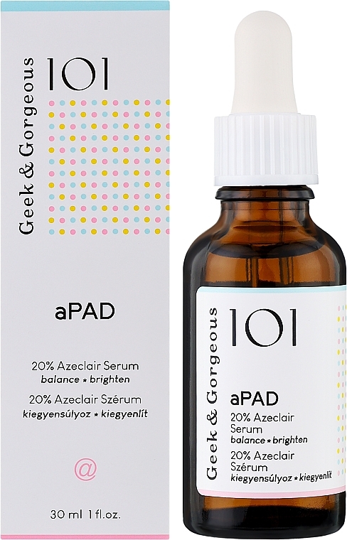 Rozjaśniające serum z azeloglicyną (20% Azeclair TM) - Geek & Gorgeous APad 20% Azeclair Acid Serum — Zdjęcie N2