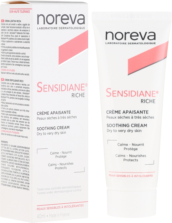 Krem do twarzy o bogatej konsystencji - Noreva Laboratoires Sensidiane Intolerant Skin Care Rich Texture Cream — Zdjęcie N1