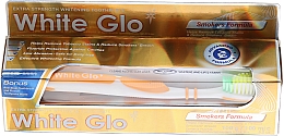 Kup Zestaw: wybielająca pasta do zębów dla palaczy + pomarańczowa szczoteczka - White Glo Smokers Formula Whitening Toothpaste (t/paste 100 ml + t/brush)