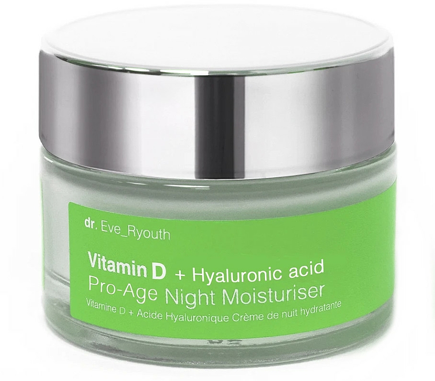 Krem do twarzy na noc - Dr. Eve_Ryouth Vitamin D + Hyaluronic Acid Pro-Age Night Moisturiser — Zdjęcie N1