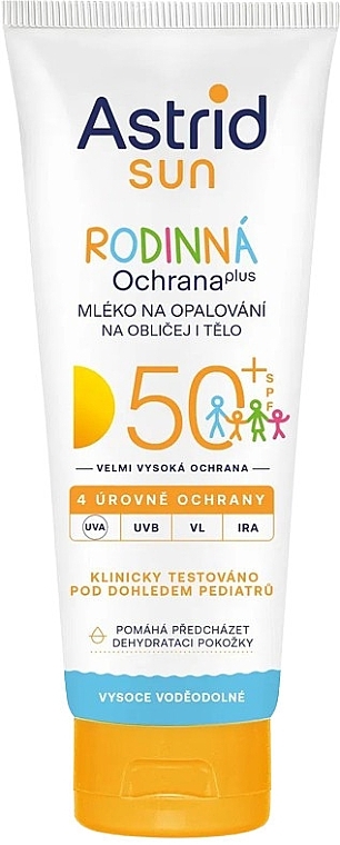 Balsam do opalania dla całej rodziny SPF 50+ - Astrid Family Sunscreen Lotion For Face And Body Spf 50+ — Zdjęcie N1