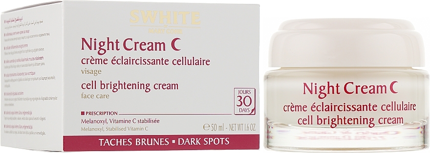 Krem rozjaśniający na noc - Mary Cohr Swhite Night Cream — Zdjęcie N2