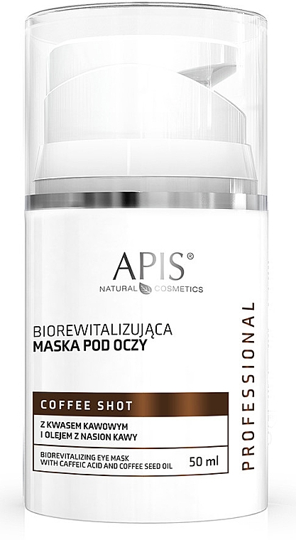 Biorewitalizująca maska do skóry wokół oczu - APIS Professional Coffee Shot Biorevitalizing Eye Mask
