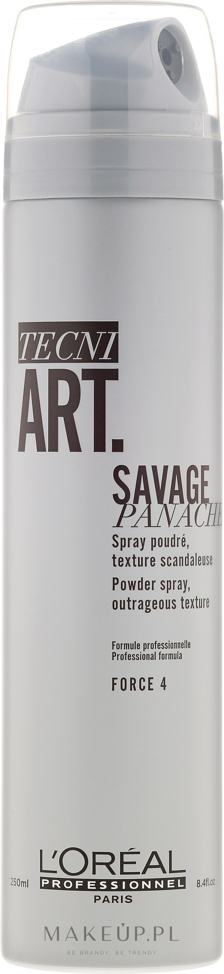 Teksturyzujący puder w sprayu nadający objętość - L'Oreal Professionnel Tecni.art Savage Panache — Zdjęcie 250 ml