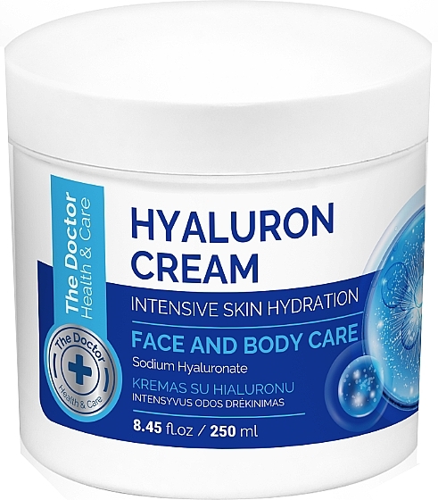 Krem nawilżający z kwasem hialuronowym do twarzy i ciała - The Doctor Health & Care Hyaluron Cream — Zdjęcie N1