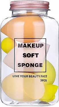 Zestaw gąbek do makijażu, żółty - Make-Up Studio — Zdjęcie N1