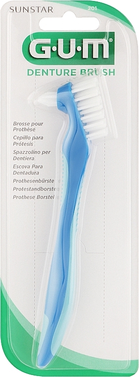 Szczoteczka do protez, niebieska - G.U.M Denture — Zdjęcie N1