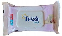 Kup Chusteczki nawilżane, fioletowe, z klapką, 72 szt. - Fresh Baby