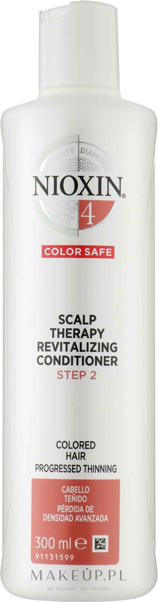 Odżywka do skóry głowy i progresywnie przerzedzających się włosów farbowanych - Nioxin '4' Scalp Therapy Revitalising Conditioner Step 2 — Zdjęcie 300 ml