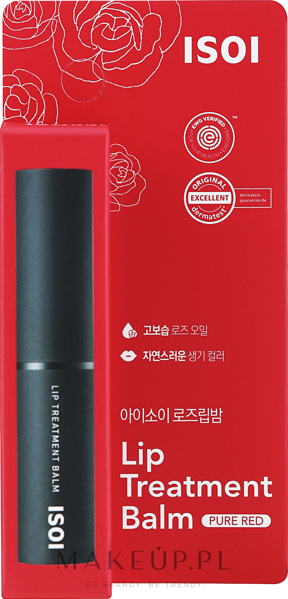 Pomadka do ust - Isoi Bulgarian Rose Lip Treatment Balm Pure Red — Zdjęcie 5 g