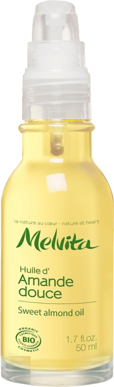 Zmiękczający olejek nawilżający do twarzy i ciała z olejem ze słodkich migdałów - Melvita Huiles de Beauté Sweet Almond Oil — Zdjęcie N2