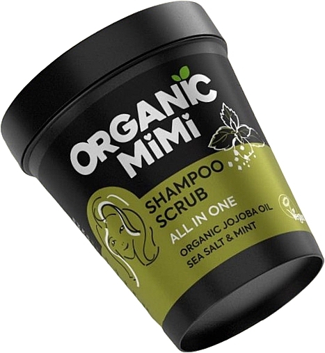 Wielofunkcyjny szampon do włosów z solą morską i miętą - Organic Mimi Shampoo Scrub All in One Sea Salt & Mint — Zdjęcie N1