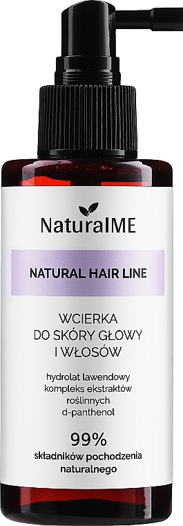 Wcierka do skóry głowy i włosów niwelująca przetłuszczanie - NaturalME Natural Hair Line Lotion