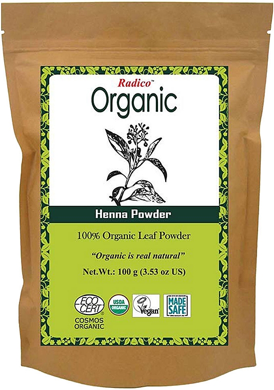 Organiczna henna do włosów - Radico Organic Henna Powder — Zdjęcie N1