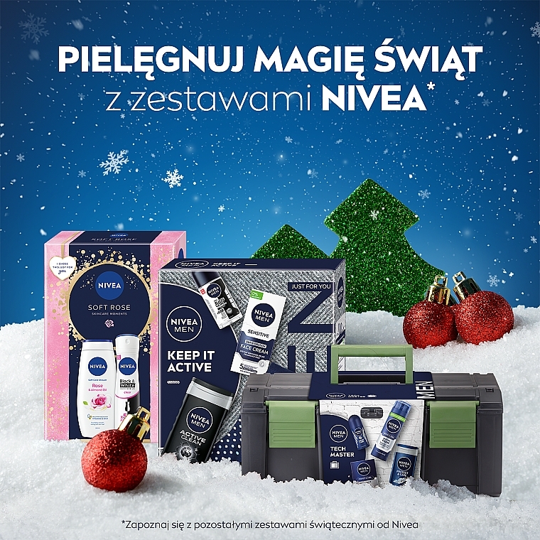 Zestaw - NIVEA MEN Sensitive Recovery Collection (ash/balm/100ml + foam/200ml + shower/gel/250ml + deo/50ml) — Zdjęcie N6