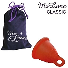 Kubeczek menstruacyjny, rozmiar L, czerwony - MeLuna Classic Shorty Menstrual Cup Ring — Zdjęcie N1