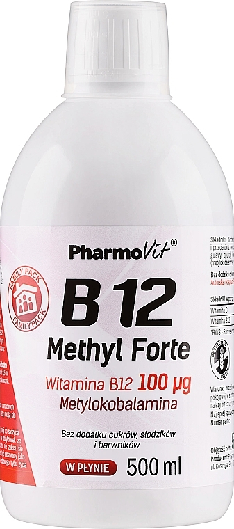 Suplement diety B12 - Pharmovit B12 Methyl Forte  — Zdjęcie N1