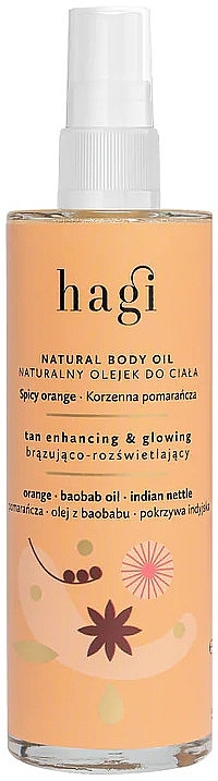 Naturalne masło do ciała Korzenna pomarańcza - Hagi Natural Body Oil Spicy Orange — Zdjęcie N1