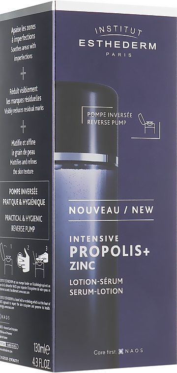 Płyn do twarzy na bazie propolisu i cynku - Institut Esthederm Intensive Propolis + Zinc Serum-Lotion — Zdjęcie N3