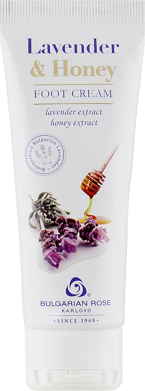 Krem do stóp Lawenda i miód - Bulgarian Rose Lavender And Honey Foot Cream — Zdjęcie N1