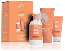 Zestaw - Wella Professionals Invigo Nutr-Enrich Kit (shampoo/250ml + h/cond/200ml + mask/75ml) — Zdjęcie N1