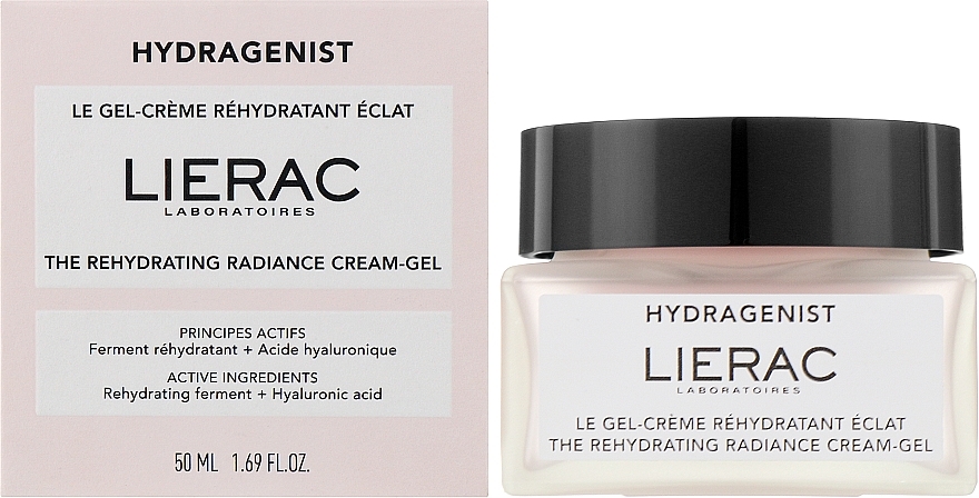 Nawilżający krem-żel do twarzy - Lierac Hydragenist The Rehydrating Radiance Cream-Gel — Zdjęcie N2