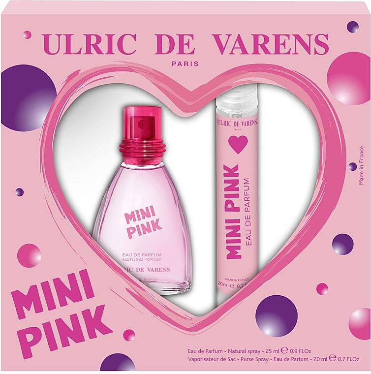 Ulric de Varens Mini Pink - Zestaw (edp 25 ml + spray 20 ml) — Zdjęcie N1