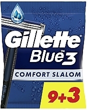 Zestaw jednorazowych maszynek do golenia, 12 szt. - Gillette Blue 3 Comfort Slalom — Zdjęcie N2