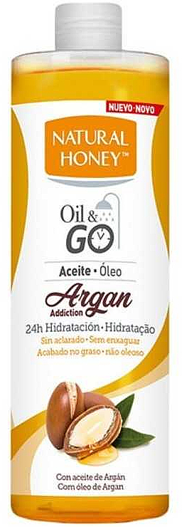Olejek pod prysznic z olejkiem arganowym - Natural Honey Oil & Go Argan — Zdjęcie N1