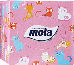 Kup Chusteczki trójwarstwowe, różowe pudełko z kotami - Mola Tissue
