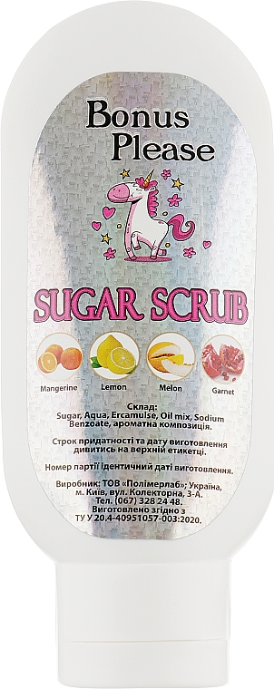 Peeling cukrowy Cytryna - Bonus Please Sugar Scrub Lemon — Zdjęcie N1