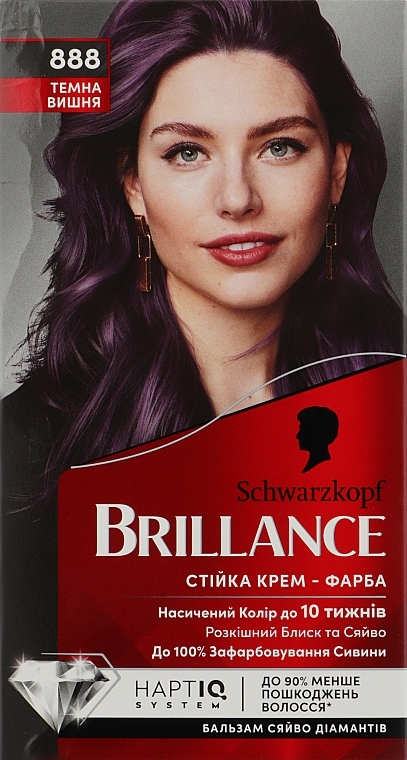 Trwały krem koloryzujący - Schwarzkopf Brillance Intensiv Color Creme — Zdjęcie N1