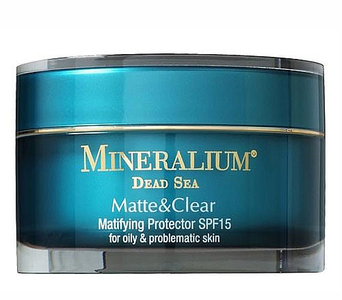 Matujący krem ochronny do twarzy SPF 15 - Mineralium Dead Sea Matte & Clear Matifying Protector — Zdjęcie N1