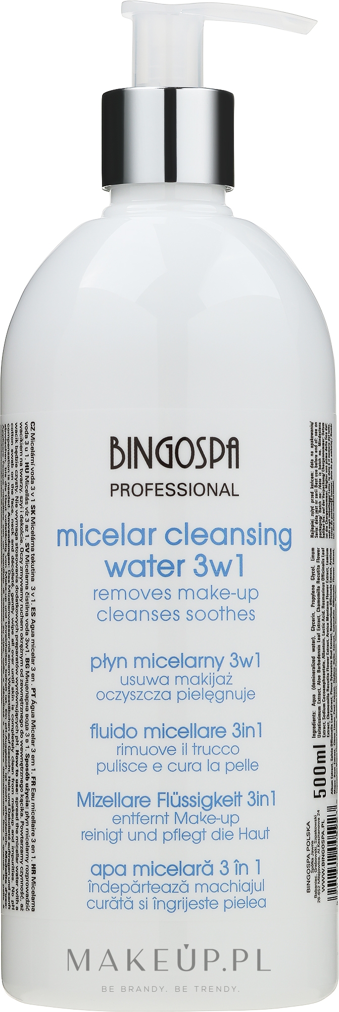 Płyn micelarny do demakijażu do każdego rodzaju skóry - BingoSpa Artline Micellar Water — Zdjęcie 500 ml