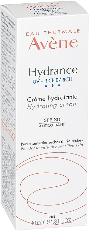 Bogaty nawilżający krem do twarzy SPF 30 - Avène Eau Thermale Hydrance Rich Hydrating Cream — Zdjęcie N3
