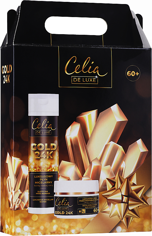 PRZECENA! Zestaw - Celia De Luxe Gold 24K (cr/50ml + micellar/200ml) * — фото N1