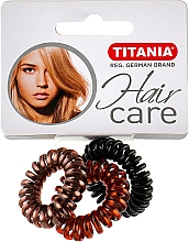 Gumki do włosów Anti Ziep, kolor metaliczny, 3 szt. - Titania — Zdjęcie N1