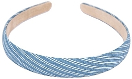 Opaska do włosów Denim, w paski FA-5873, niebieska - Donegal — Zdjęcie N1