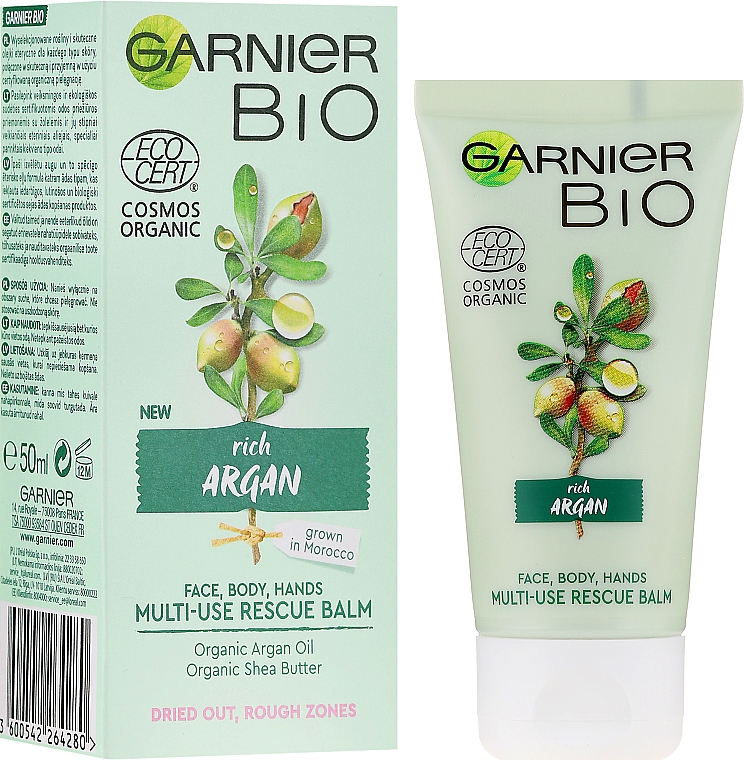 Multifunkcyjny krem do twarzy i ciała z olejem arganowym - Garnier Bio Rich Argan Multi-Use Rescue Balm — Zdjęcie N1