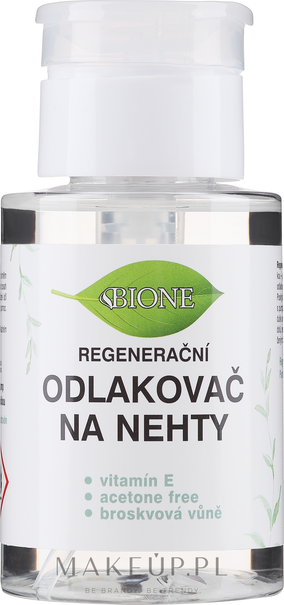 Zmywacz do paznokci z witaminą E - Bione Cosmetics Vitamin E Nail Polish Remover — Zdjęcie 180 ml