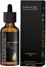 PRZECENA! Olej macadamia - Nanoil Body Face and Hair Macadamia Oil * — Zdjęcie N2
