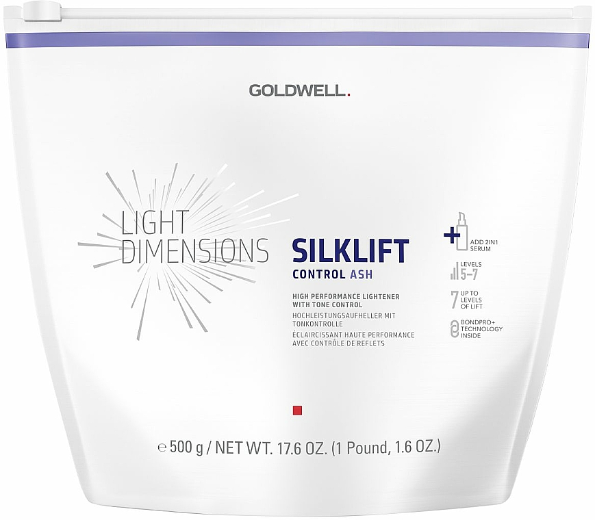 Rozjaśniacz do włosów - Goldwell Silklift Control Ash Level 5-7