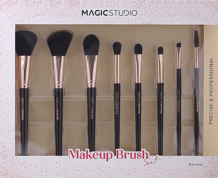Zestaw pędzli do makijażu, 8 szt. - Magic Studio Makeup Brush Set — Zdjęcie N1