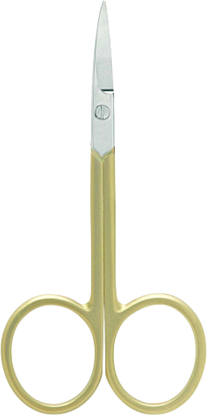 Nożyczki do skórek, złote - Titania Cuticle Scissors Gold — Zdjęcie N1