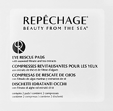 Płatki pod oczy z filtratem wodorostów i ekstraktami z herbaty - Repechage Beauty From The Sea Eye Rescue Pads with Seaweed Filtrate and Tea Extracts (saszetka) — Zdjęcie N1