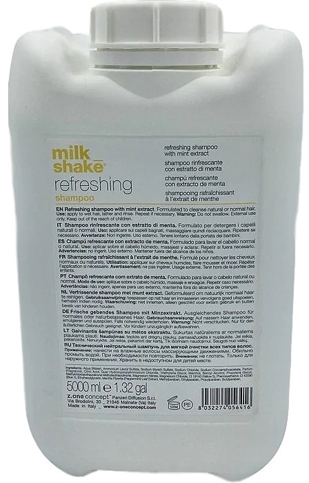 Prostujący szampon termoochronny do włosów - Milk_Shake Special Refreshing Shampoo — Zdjęcie N1