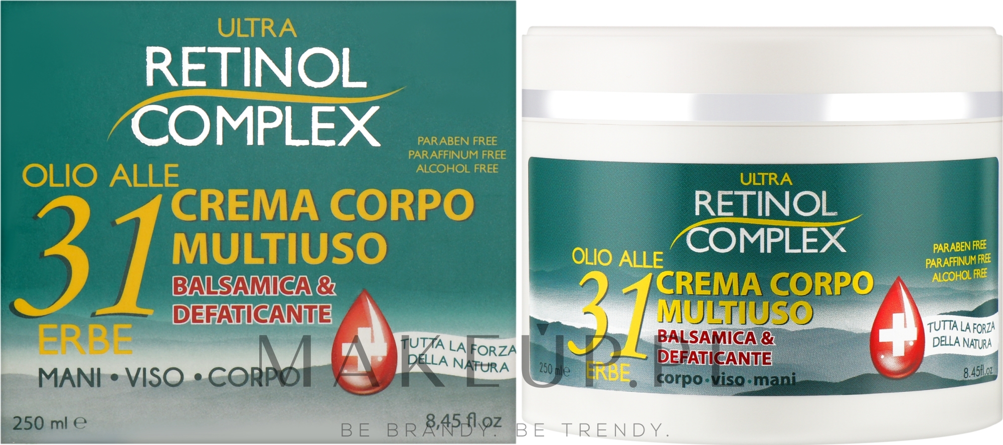 Wielofunkcyjny krem do ciała z 31 olejkami ziołowymi - Retinol Complex Multipurpose Body Cream Oil With 31 Herbs — Zdjęcie 250 ml