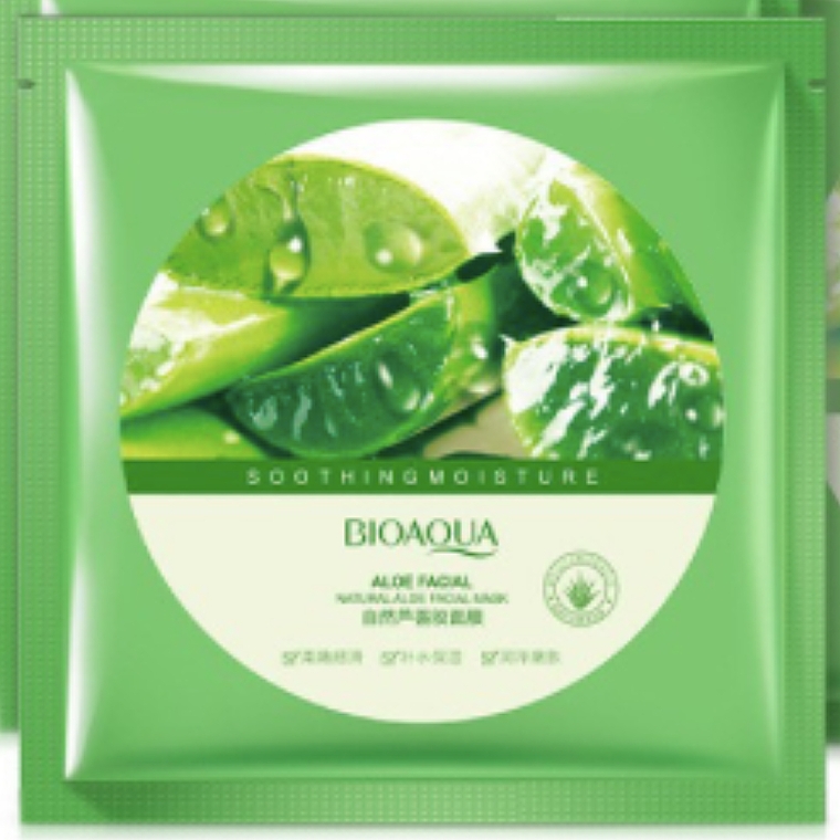 Kojąca maska na tkaninie do twarzy - Bioaqua Soothing Mask Aloe — Zdjęcie N1