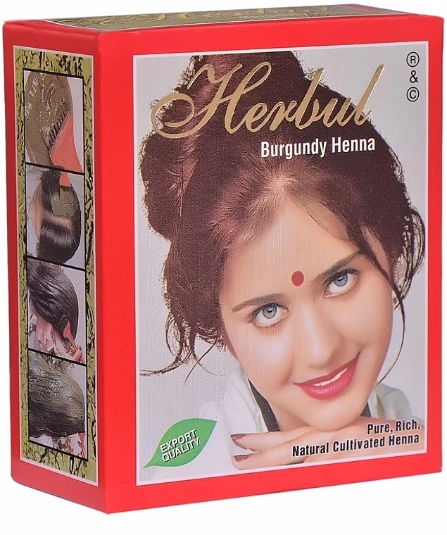Henna do włosów, bordowa - Herbul Burgundy Henna — Zdjęcie N2