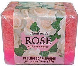 Kup Mydło-peeling z wodą różaną - Aroma Essence Peeling Soap Sponge "White Rose"